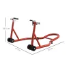 Caballete Moto Soporte Delantero Universal de Acero con Horquillas en U y L para Rueda 10" 17" 18" Carga 200 kg ... - Ogal.Es