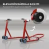 Caballete Moto Soporte Delantero Universal de Acero con Horquillas en U y L para Rueda 10" 17" 18" Carga 200 kg ... - Ogal.Es