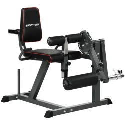 Máquina de Extensión y Curl de Piernas Ajustable con Carga de Placas para Entrenamiento de Cadera Muslos en Gimn... - Ogal.Es