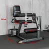 Máquina de Extensión y Curl de Piernas Ajustable con Carga de Placas para Entrenamiento de Cadera Muslos en Gimn... - Ogal.Es