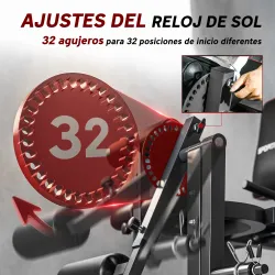 Máquina de Extensión y Curl de Piernas Ajustable con Carga de Placas para Entrenamiento de Cadera Muslos en Gimn... - Ogal.Es