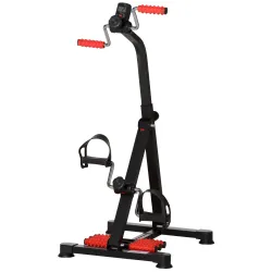 Pedales Estáticos Personas Mayores de Piernas y Brazos Altura Ajustable 75-97 cm Pantalla LCD y Rodillo Masajeador - Ogal.Es