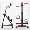 Pedales Estáticos Personas Mayores de Piernas y Brazos Altura Ajustable 75-97 cm Pantalla LCD y Rodillo Masajeador - Ogal.Es