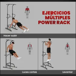 Barra de Dominadas Altura Regulable Estación de Fondos Resistente para Gimnasio en Casa Entrenamiento de Fuerza ... - Ogal.Es