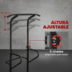 Barra de Dominadas Altura Regulable Estación de Fondos Resistente para Gimnasio en Casa Entrenamiento de Fuerza ... - Ogal.Es