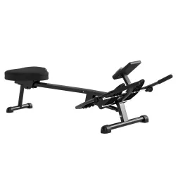 Máquina de Remo para Casa con 12 Niveles de Resistencia Hidráulica Pantalla LCD para Entrenaminto en Gimnasio Negro - Ogal.Es