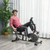 Bicicleta Estática con Respaldo de 8 Niveles de Resistencia con Volante Asiento Ajustable, Pantalla LCD y Soporte - Ogal.Es
