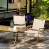Set 2 Sillas de Jardín Plegables con Reposabrazos Sillas para Camping y Playa en Tela Oxford y Acero 54x59x78 cm... - Ogal.Es