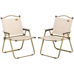 Set 2 Sillas de Jardín Plegables con Reposabrazos Sillas para Camping y Playa en Tela Oxford y Acero 54x59x78 cm... - Ogal.Es