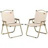 Set 2 Sillas de Jardín Plegables con Reposabrazos Sillas para Camping y Playa en Tela Oxford y Acero 54x59x78 cm... - Ogal.Es
