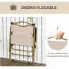 Set 2 Sillas de Jardín Plegables con Reposabrazos Sillas para Camping y Playa en Tela Oxford y Acero 54x59x78 cm... - Ogal.Es