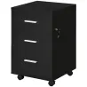 Cajonera de Escritorio con 3 Cajones Ruedas Cerradura 2 Llaves Archivador Móvil para Estudio Salón 40x40x61,5 cm... - Ogal.Es