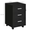 Cajonera de Escritorio con 3 Cajones Ruedas Cerradura 2 Llaves Archivador Móvil para Estudio Salón 40x40x61,5 cm... - Ogal.Es