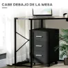 Cajonera de Escritorio con 3 Cajones Ruedas Cerradura 2 Llaves Archivador Móvil para Estudio Salón 40x40x61,5 cm... - Ogal.Es