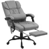 Silla de Oficina con Masaje de 6 Puntos Respaldo Alto Reclinable Altura Ajustable Reposapiés y Mando a Distancia... - Ogal.Es