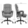 Silla de Oficina con Masaje de 6 Puntos Respaldo Alto Reclinable Altura Ajustable Reposapiés y Mando a Distancia... - Ogal.Es