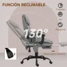 Silla de Oficina con Masaje de 6 Puntos Respaldo Alto Reclinable Altura Ajustable Reposapiés y Mando a Distancia... - Ogal.Es