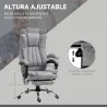 Silla de Oficina con 6 Puntos de Masaje Ajustable con Función de Calefacción Reposapiés Retráctil y Control Remo... - Ogal.Es