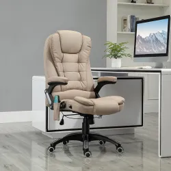Silla Oficina con Masaje de 6 Puntos con Función Basculante con Calefacción Altura Ajustable 67x74x107-116 cm cm... - Ogal.Es