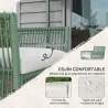 Conjunto de Jardín Exterior de Ratán Sintético con 2 Sillones 1 Sofá de 2 Plazas 1 Mesa de Centro y Cojines Verde - Ogal.Es