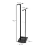 Toallero de Pie de Metal Toallero Escalera de Baño con 2 Barras en Forma de T Estilo Moderno 50x18,5x85 cm Negro - Ogal.Es