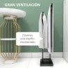 Toallero de Pie de Metal Toallero Escalera de Baño con 2 Barras en Forma de T Estilo Moderno 50x18,5x85 cm Negro - Ogal.Es