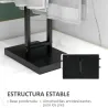 Toallero de Pie de Metal Toallero Escalera de Baño con 2 Barras en Forma de T Estilo Moderno 50x18,5x85 cm Negro - Ogal.Es