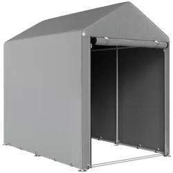 Carpa de Jardín para Herramientas 1,2x1,8x1,65 m con 2 Habitaciones Puerta con Cremallera Impermeable Anti-UV Gr... - Ogal.Es