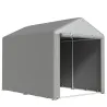 Carpa de Jardín para Bicicletas 1,6x2,2x1,7 m con 2 Habitaciones Puerta con Cremallera Impermeable Anti-UV Gris ... - Ogal.Es