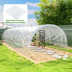 Cubierta de repuesto para invernadero de Polietileno 6x10 m para Huerto Plantas Agricultura Jardín Transparente - Ogal.Es