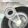 Juego de 4 Ruedas para Carretilla Neumáticos de Goma Ø255 x 75 mm Eje de 16 mm Carga 80 kg Negro - Ogal.Es
