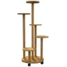 Soporte para Plantas de Bambú con Ruedas de 5 Niveles Estantería Redonda para Plantas para Esquina 33x33x90 cm N... - Ogal.Es