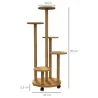 Soporte para Plantas de Bambú con Ruedas de 5 Niveles Estantería Redonda para Plantas para Esquina 33x33x90 cm N... - Ogal.Es