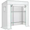 Invernadero de Exterior con Ventanas de Malla y Puerta con Cremallera para Cultivar Plantas Flores 196x77x197 cm... - Ogal.Es