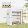Invernadero de Exterior con Ventanas de Malla y Puerta con Cremallera para Cultivar Plantas Flores 196x77x197 cm... - Ogal.Es