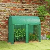 Invernadero de Exterior con 2 Puertas Enrollables con Cremallera Marco de Acero y Cubierta de PE 200x100x178 cm ... - Ogal.Es