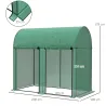 Invernadero de Exterior con 2 Puertas Enrollables con Cremallera Marco de Acero y Cubierta de PE 200x100x178 cm ... - Ogal.Es