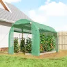 Invernadero de Túnel 296x196x200 cm Invernadero de Jardín con 3 Puertas y 6 Ventanas Marco de Acero Galvanizado ... - Ogal.Es