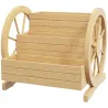 Jardinera de Madera Macetero Exterior de 3 Niveles Diseño de Escalera Orificios de Drenaje 61x62x57 cm Natural - Ogal.Es