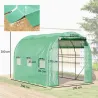 Invernadero de Túnel 296x196x200 cm Invernadero de Jardín con 3 Puertas y 6 Ventanas Marco de Acero Galvanizado ... - Ogal.Es