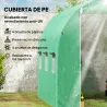 Invernadero de Túnel 296x196x200 cm Invernadero de Jardín con 3 Puertas y 6 Ventanas Marco de Acero Galvanizado ... - Ogal.Es