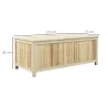 Arcón Exterior de Madera 172 L Baúl Almacenaje con Tapa Abatible Resistente a la Intemperie para Jardín Madera N... - Ogal.Es