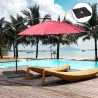 Base para Sombrilla de 4 Piezas Soporte para Parasol de HDPE Rellenable con Agua 59 kg o Arena 80 kg para Jardín... - Ogal.Es