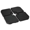 Base para Sombrilla de 4 Piezas Soporte para Parasol de HDPE Rellenable con Agua 59 kg o Arena 80 kg para Jardín... - Ogal.Es