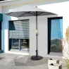 Soporte para Parasol Peso 9 kg en Forma de Semicírculo para Poste de Paraguas de Ø3,8 cm y Ø4,8 cm 50x31x32 cm N... - Ogal.Es