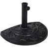 Soporte para Parasol Peso 9 kg en Forma de Semicírculo para Poste de Paraguas de Ø3,8 cm y Ø4,8 cm 50x31x32 cm N... - Ogal.Es