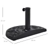 Soporte para Parasol Peso 9 kg en Forma de Semicírculo para Poste de Paraguas de Ø3,8 cm y Ø4,8 cm 50x31x32 cm N... - Ogal.Es
