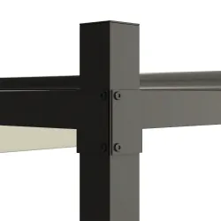 Pérgola de jardín exterior 3x3 m con techo retráctil y fijación magnética, toldo sol UPF30+, Crema - Ogal.Es