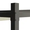 Pérgola de jardín exterior 3x3 m con techo retráctil y fijación magnética, toldo sol UPF30+, Crema - Ogal.Es