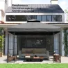 Toldo de Recambio 3x3 m con Techo Doble Orificios de Drenaje y Protección UV Solo Toldo NO Incluye Marco Gris Os... - Ogal.Es